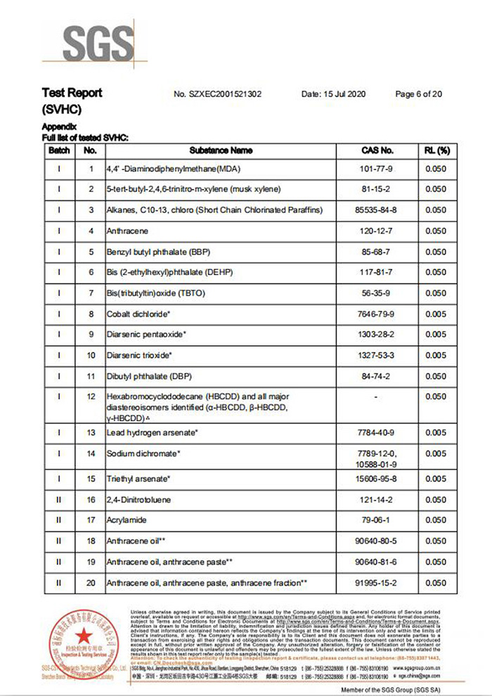 自恢復保險絲REACH認證6